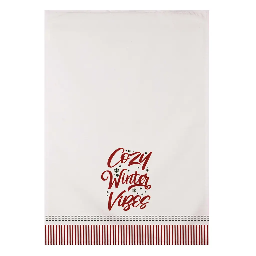 Полотенце для кухни Ardesto Christmas Happy Holidays 45х65см, 90% полиэстер, 10% хлопок, белое (ART4565HW) - фото 2