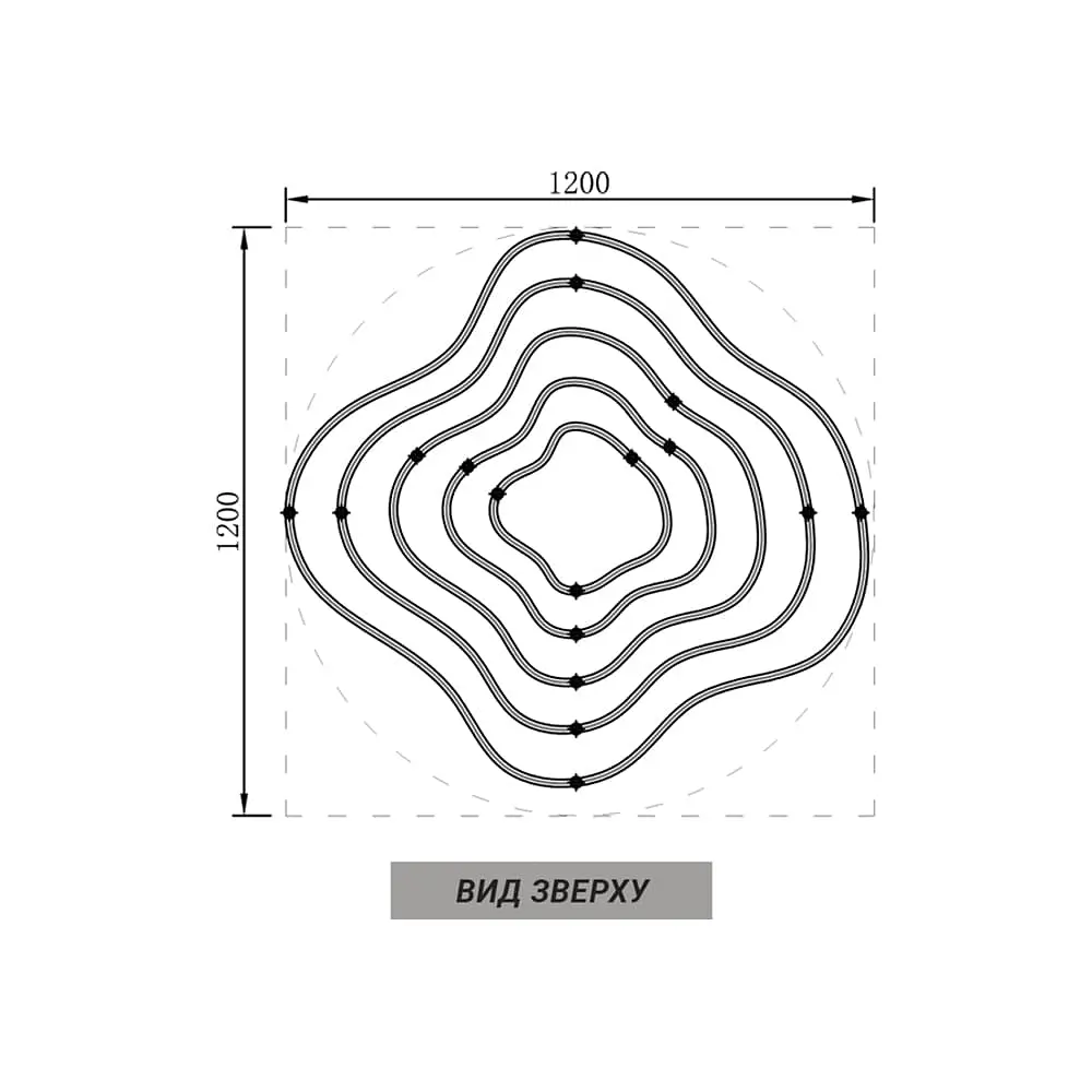 Необычная и эффектная люстра на 5 ярусов Ø 120 см в золотом корпусе Ст. PCL004-120*100*80*60*40 PGD Line F - фото 3