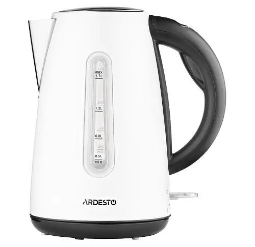 Електрочайник Ardesto EKL-F300W, білий, 1.7л, 2150Вт, strix контроль, нерж.