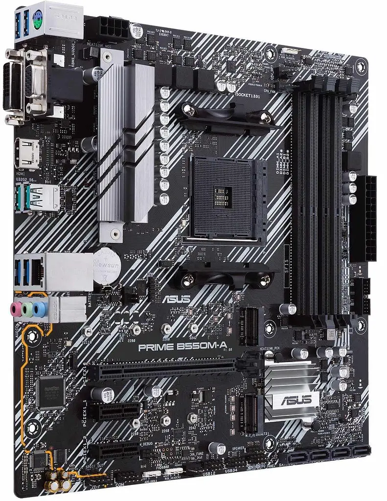 Материнська плата ASUS PRIME B550M-A/CSM (Prime B550M-A/CSM) (Socket AM4, AMD B550, Micro-ATX) - фото 2