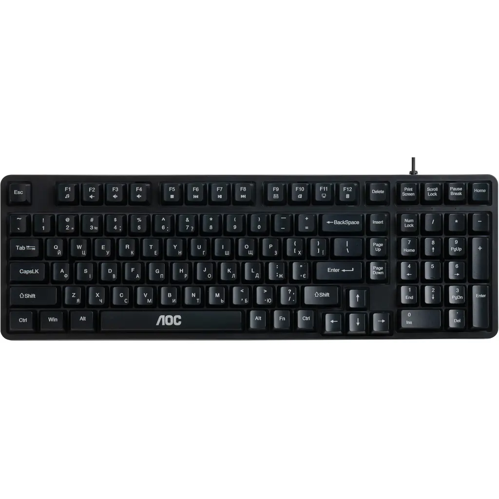 Клавіатура AOC GK116B LED USB UA Black (GK116B/97) - фото 4