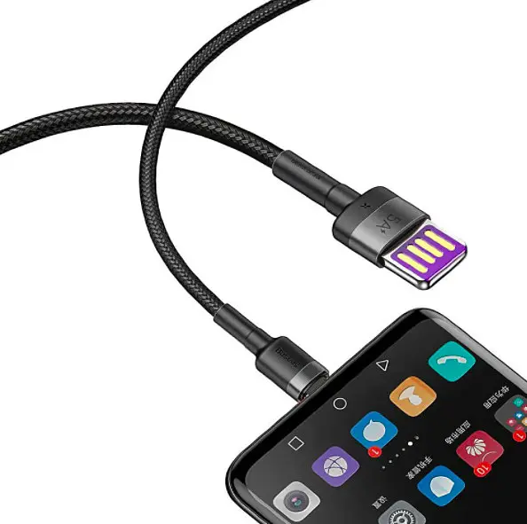 Кабель Baseus Cafule HW Quick Charging Cable USB to Type-C 40W 1m CATKLF-PG1 Black-Grey - фото 5