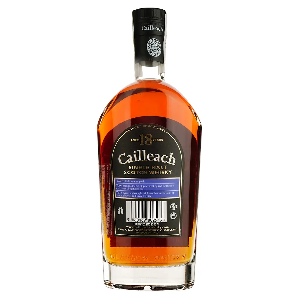 Виски Cailleach Single Malt Scotch Whisky 18 yo, 40%, 0,7 л - фото 3