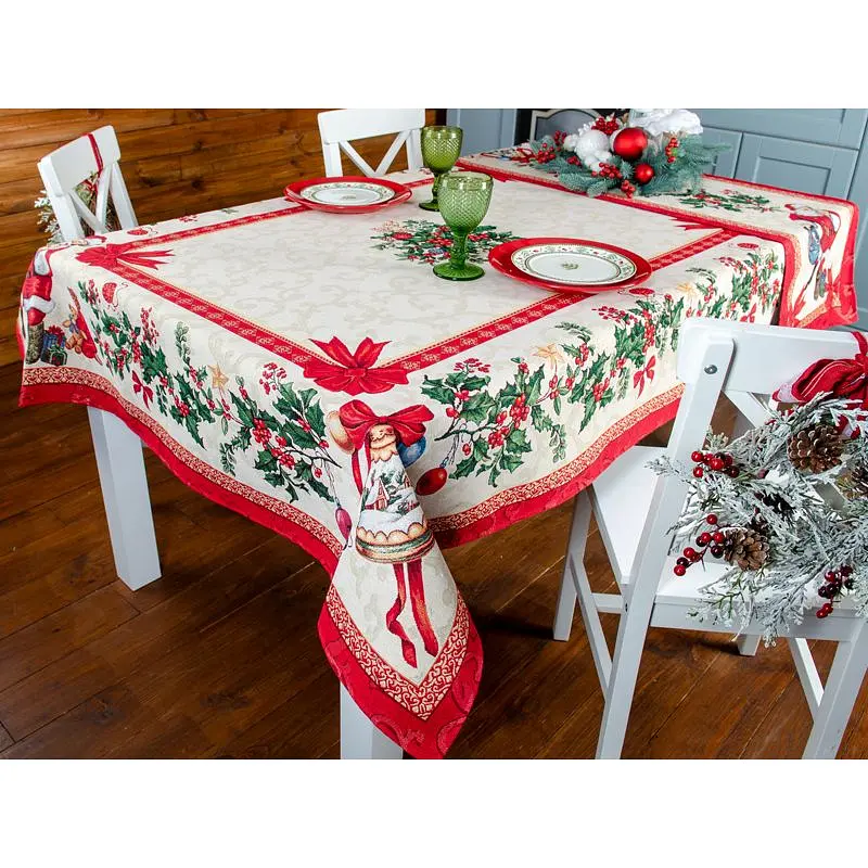 Скатертина Lefard Home Textile Loop гобеленова 140х140 см (732-230) - фото 4
