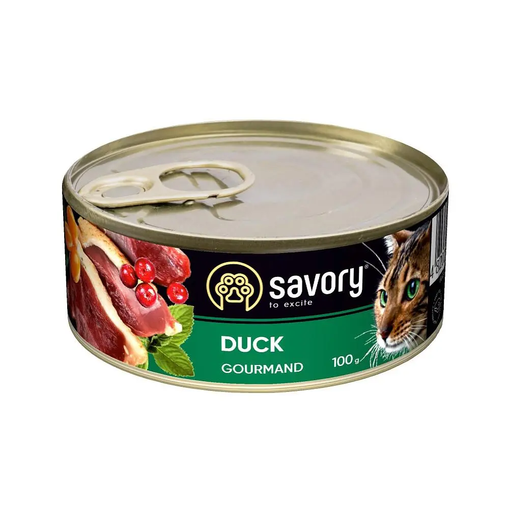 Вологий корм для котів Savory 100 г (качка) - фото 2