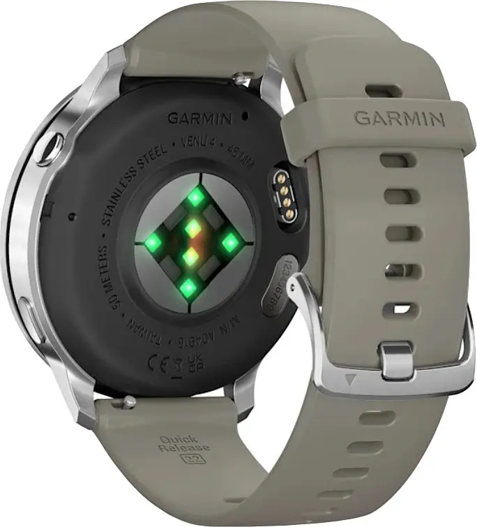Смарт-часы Garmin Venu 4 45 mm Silver with Silver Gray Silicone Band (010-03014-01) - фото 2