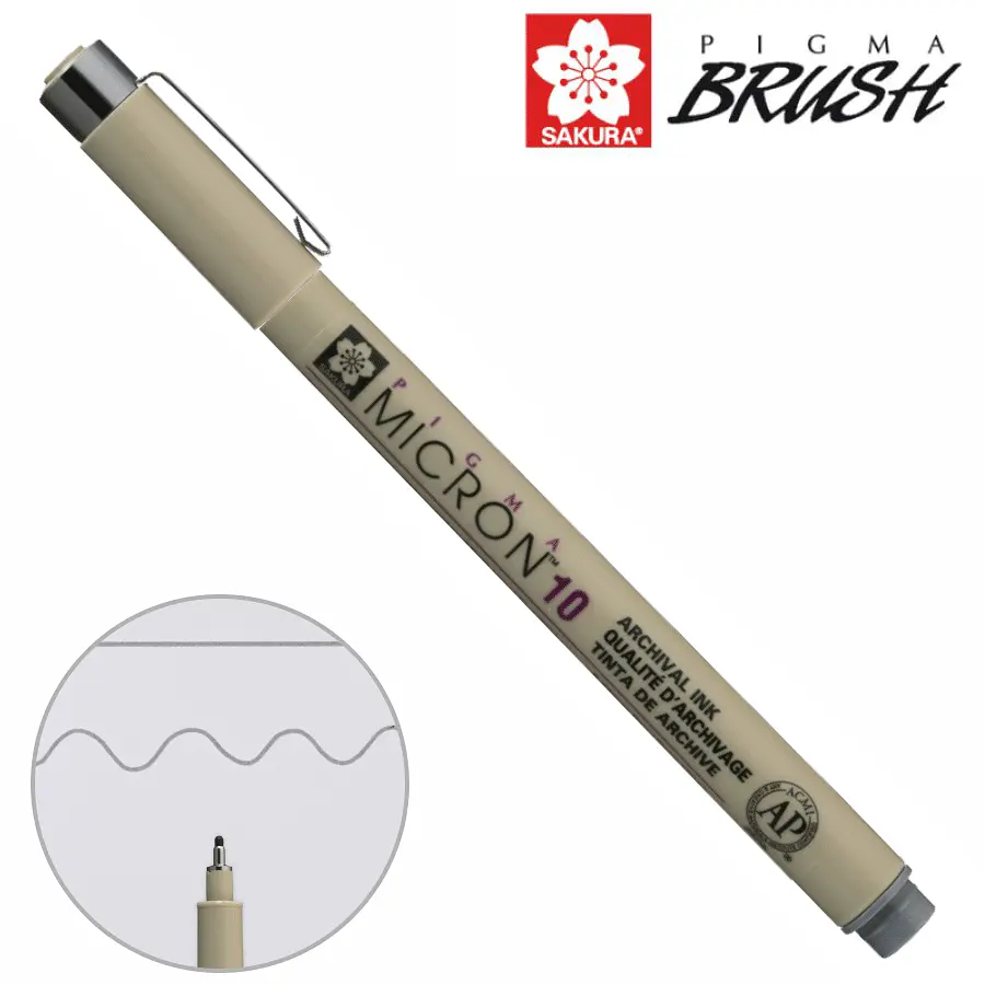 Лінер Sakura PIGMA MICRON (10), 0,6 мм сірий