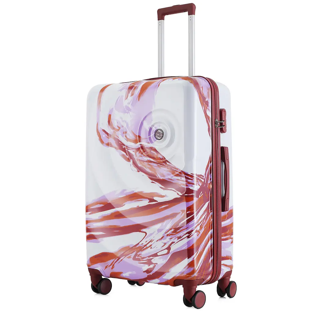 Валіза велика Semi Line 28 дюймів (L) Polycarbonate/ABS-Plastic White/Red Print (T5654-3)