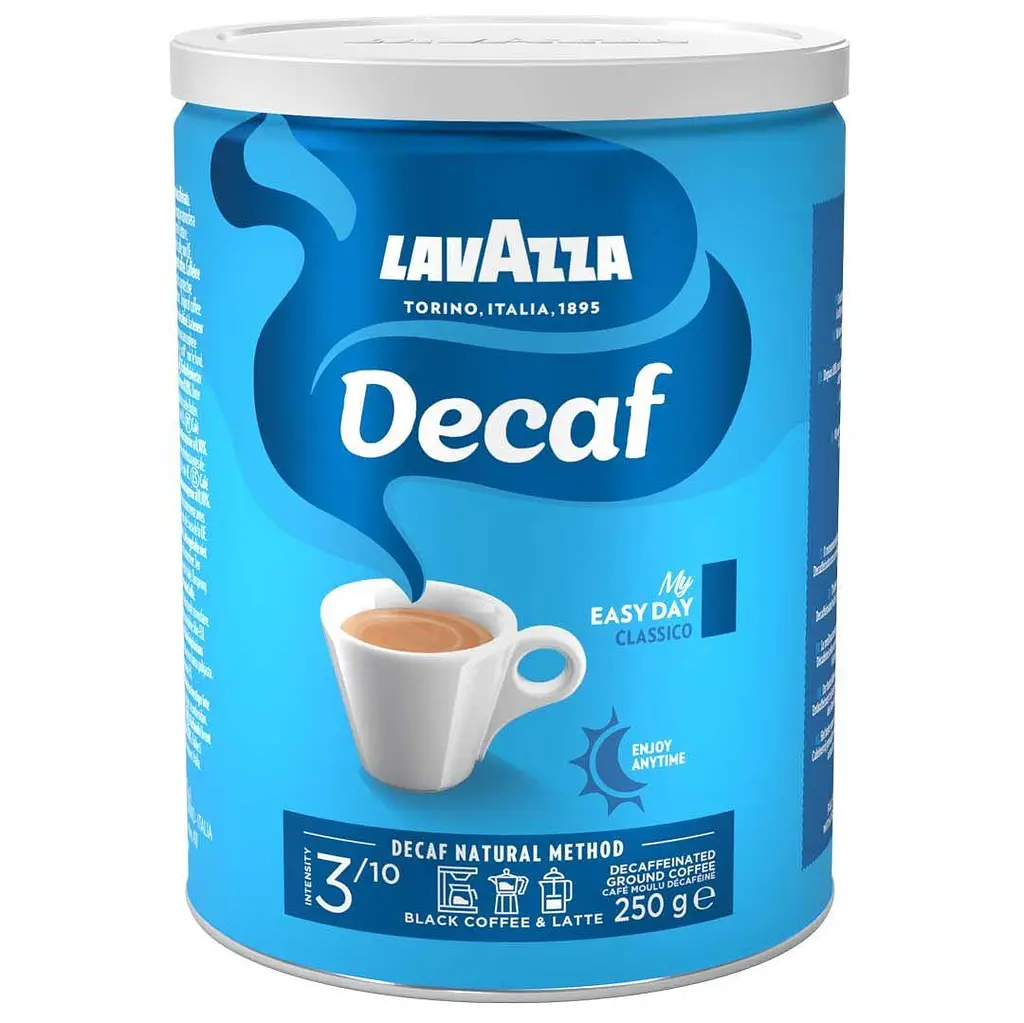 Кава мелена Lavazza Decaffeinato без кофеїну ж/б 250г.