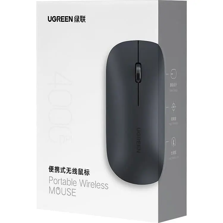 Миша Ugreen MU001 Portable Wireless Mouse (Black) (UGR-90372) - фото 5