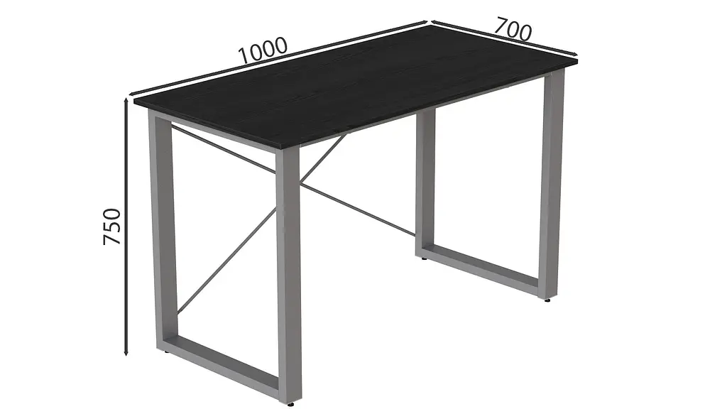Письмовий стіл Ferrum-decor Драйв 750x1000x700 Сірий метал ДСП Сосна Кембра 16 мм (FRD-103159) - фото 3