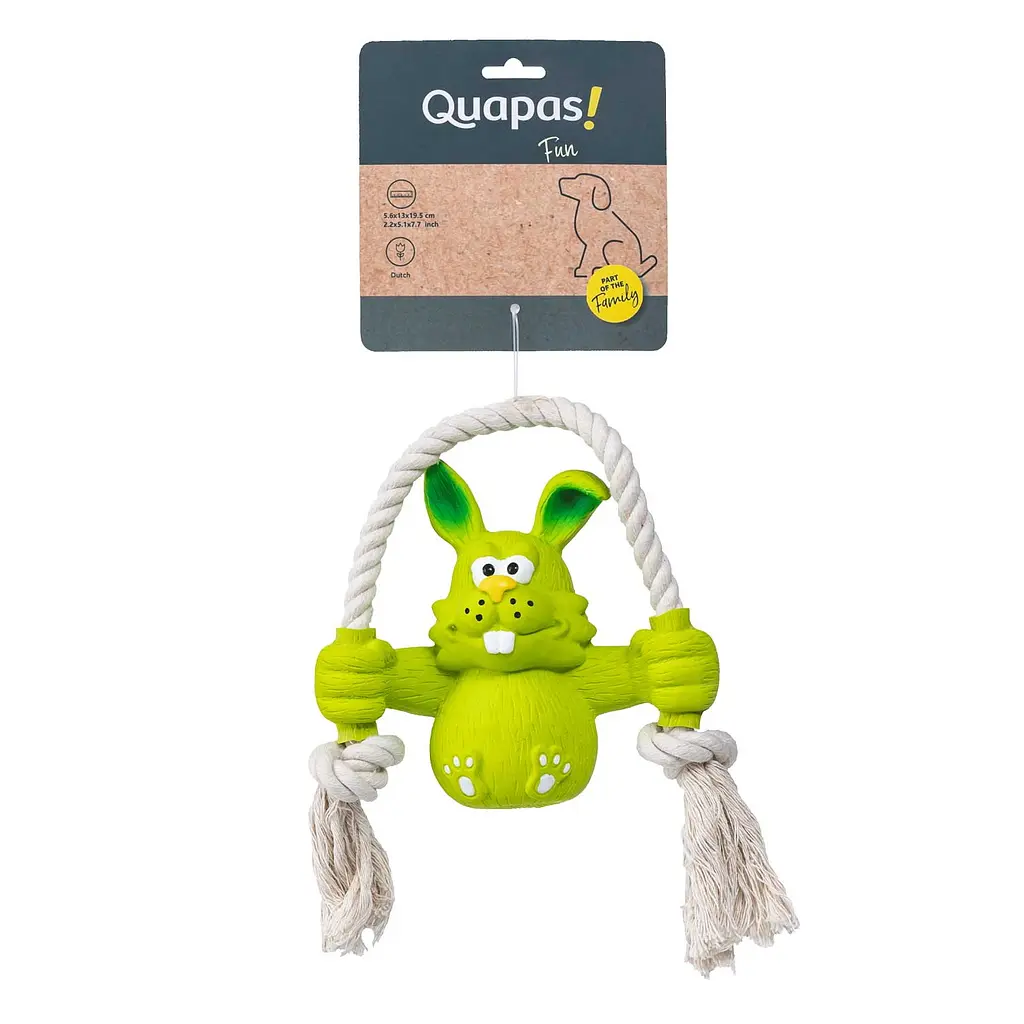 Іграшка для собак Quapas! Dog Toy Fun Rabbit with rope - фото 2