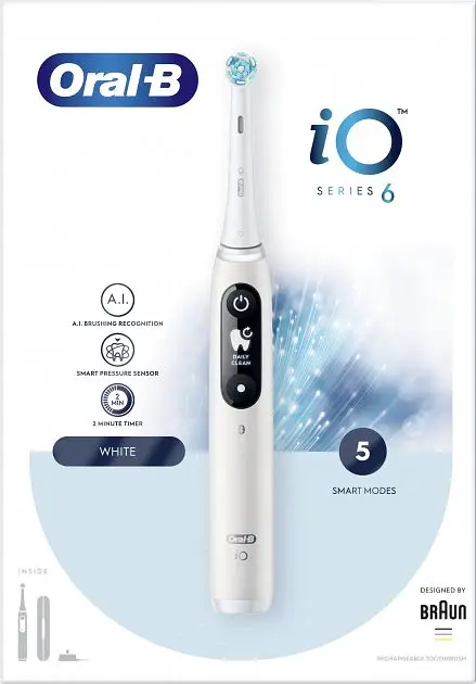 Електрична зубна щітка Oral-B iO Series 6 iOM6.1A6.1K 3753 White - фото 3