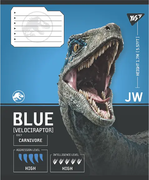 Набір зошитів шкільних YES А5/12 клітинка Jurassic World Strength and Power 25 шт (767663) - фото 5