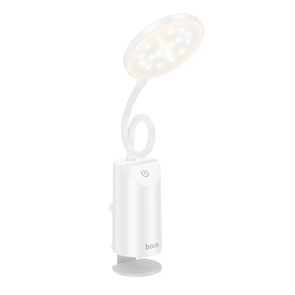 Настольная лампа Hoco HX10 Clip Table Lamp White - фото 4
