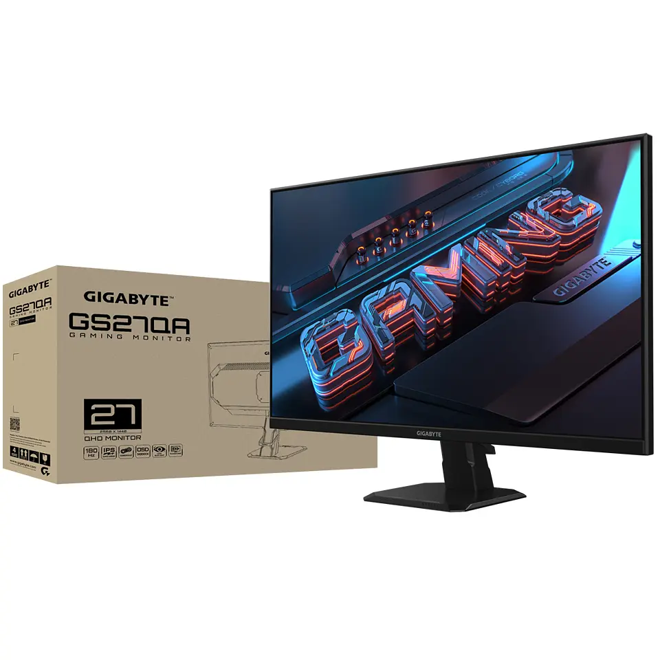 Монітор Gigabyte 27" GS27QA IPS Black 180Hz - фото 2
