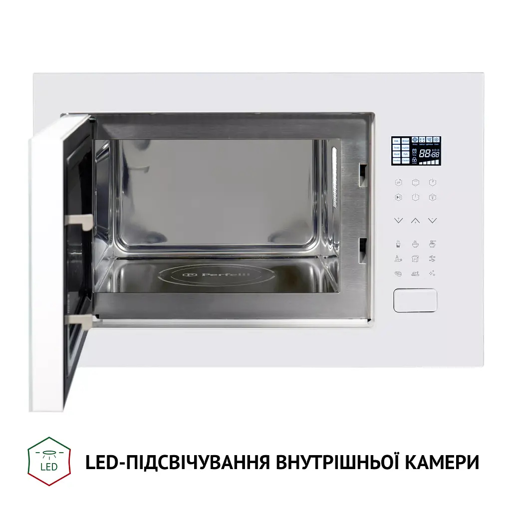 Повновбудована мікрохвильова піч Perfelli BM 255S GLW - фото 5