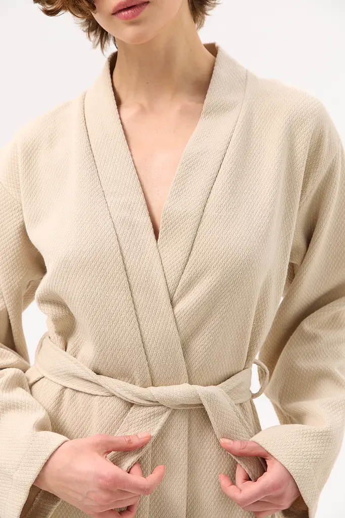 Халат-кимоно Lotus Home - Samma бежевый L/XL - фото 4