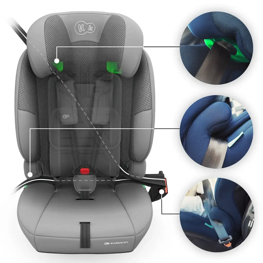 Автокрісло Kinderkraft Comfort Up 2 Plus i-Size Grey (KCCOUP02GRYPL00) - фото 4