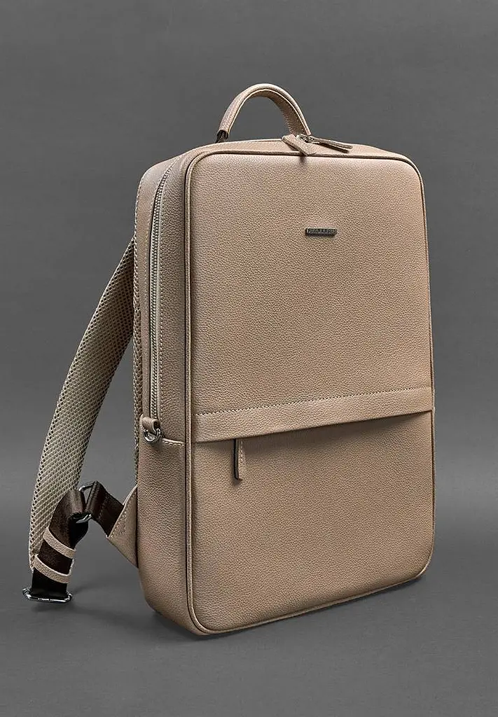 Светло-бежевый кожаный женский рюкзак Foster 1.0 - фото 3