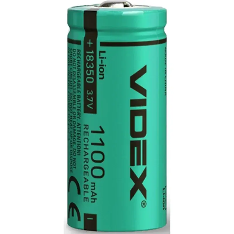 Акумулятор 18350 1100mAh bulk/1шт Videx (18350/1100/1B) - фото 2