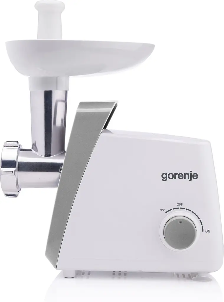 Gorenje М'ясорубка, 1600Вт, 2,2кг/хв, 2 грати, пластик, білий - фото 2