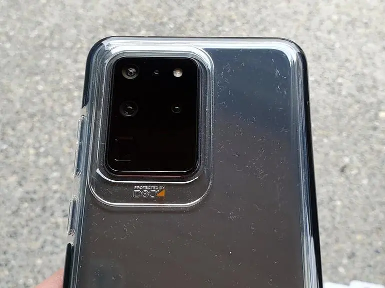 Протиударний прозорий чохол GEAR4 Piccadilly D3O з антимікробним покриттям для Samsung Galaxy S20 Ultra (6.9") Black + Transparent - фото 2