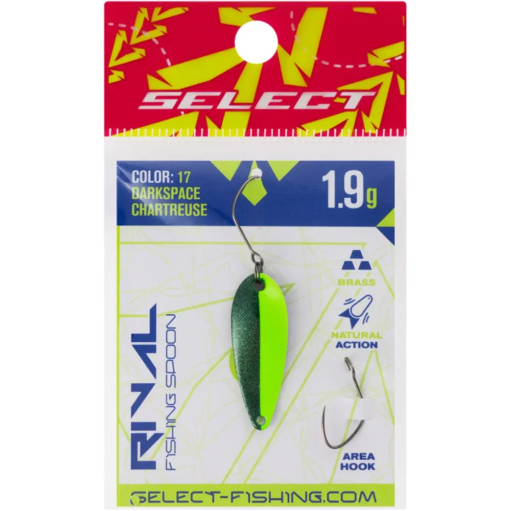 Блешня Select Rival 1.9g 30mm #17 DarkSpace Chartreuse - фото 2
