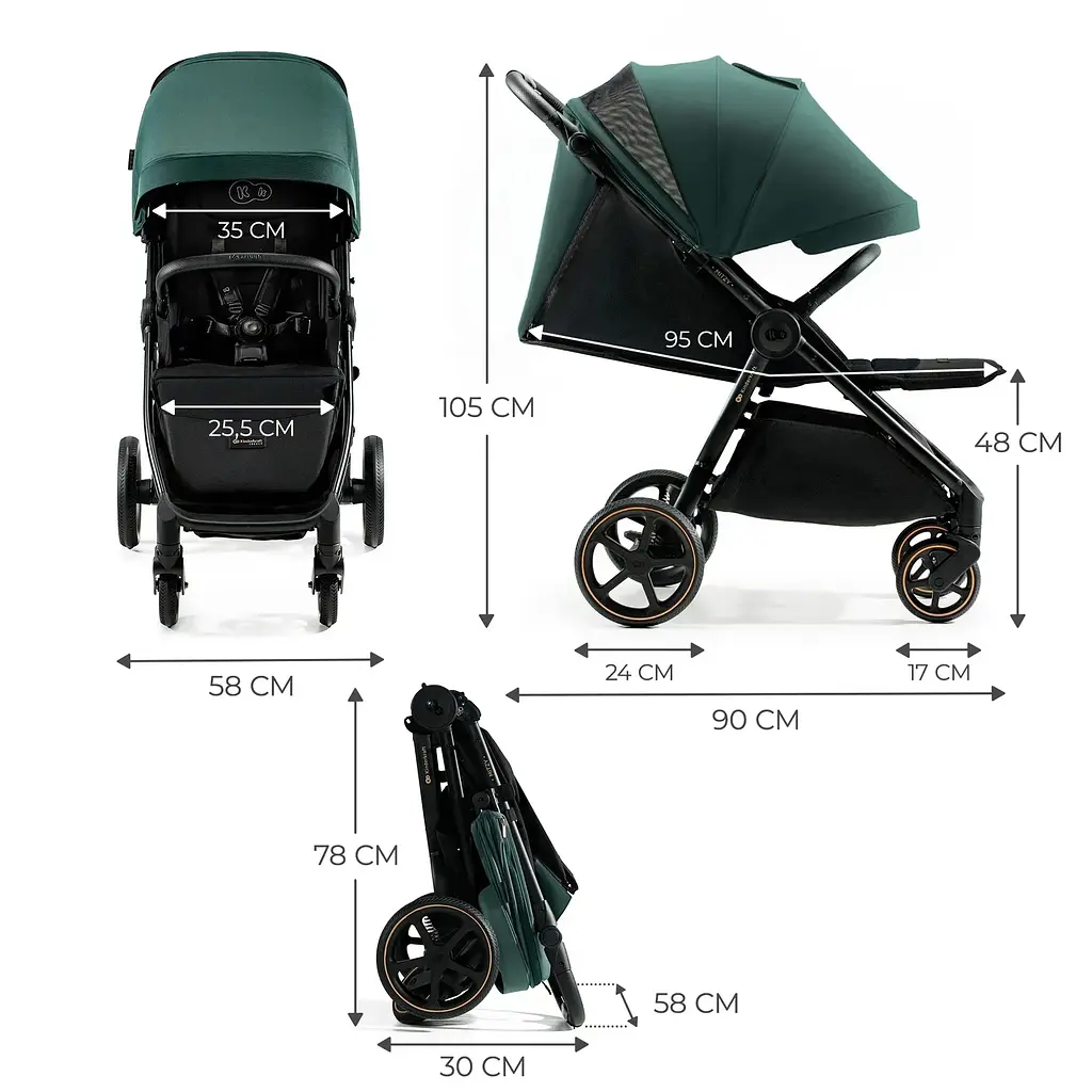 Прогулянкова коляска Kinderkraft Mitzy Jade Green (KSMITZ00GRE0000) - фото 12