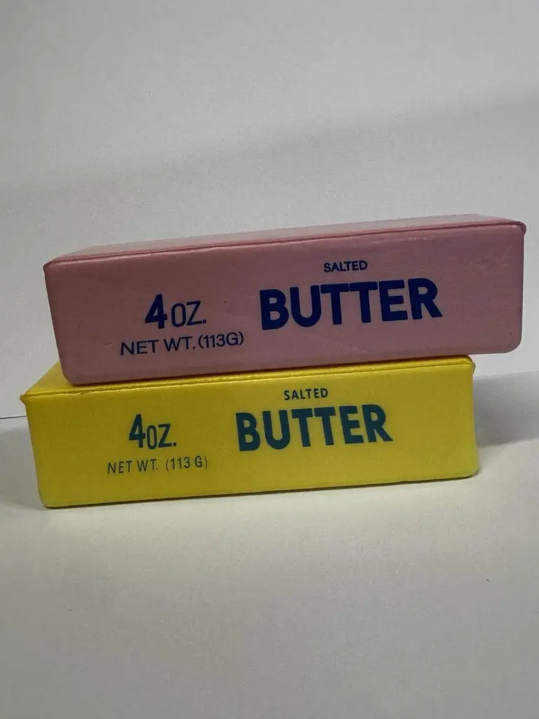 Набір Антистрес масло Butter 2 шт сквіш жовте і рожеве з запахом - фото 2