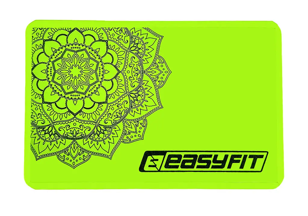 Блок для йоги EasyFit EVA с рисунком салатовый - фото 2