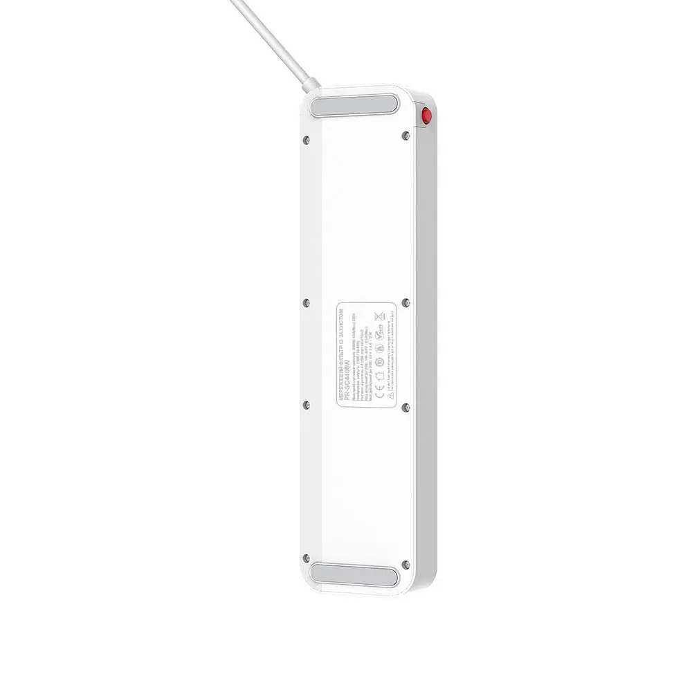 Фільтр живлення ProLogix Premium (PR-SC4408W) 2.5 кВт, 4 розетки, 4 USB, 2 м, з вимикачами, білий - фото 2