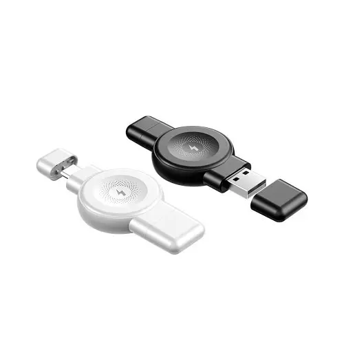 Сітчасте зарядне пристрій XO CX026 Apple/Samsung USB-A/, Type-c Watch Wireless Charger Білий - фото 2