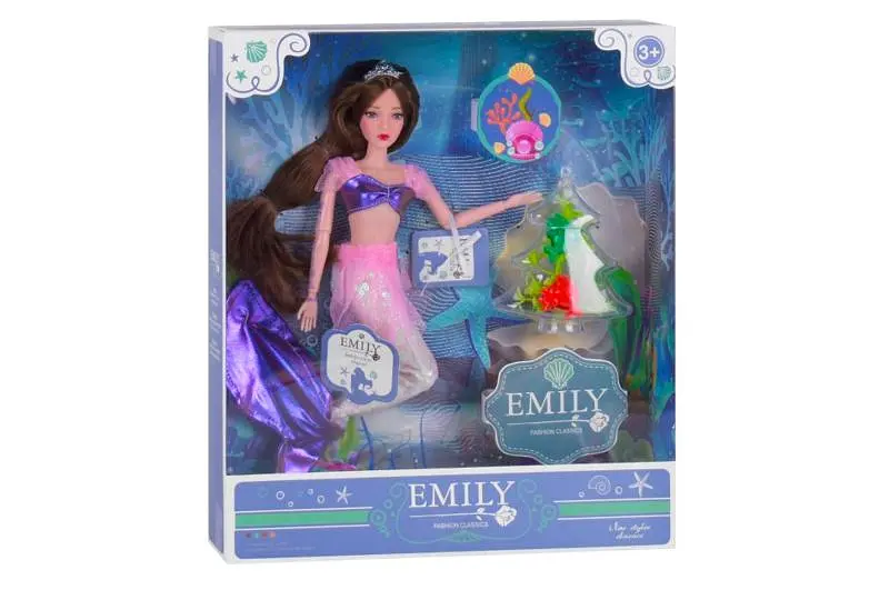 Лялька "Emily" "Русалка" з аксесуарами, шарнірна QJ092A р.28.5 x 6.5 x 32.5см