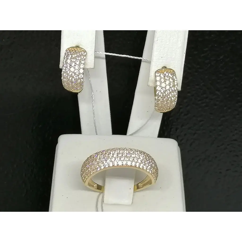 Золоте кільце Імперія золота з фіанітами. КВ444И 17,5 - фото 5