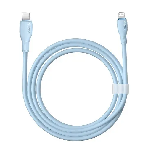 PD кабель Baseus Pudding Series Fast Charging Cable Type-C to iP 20W 1.2m синій P10355701311-00 - фото 3