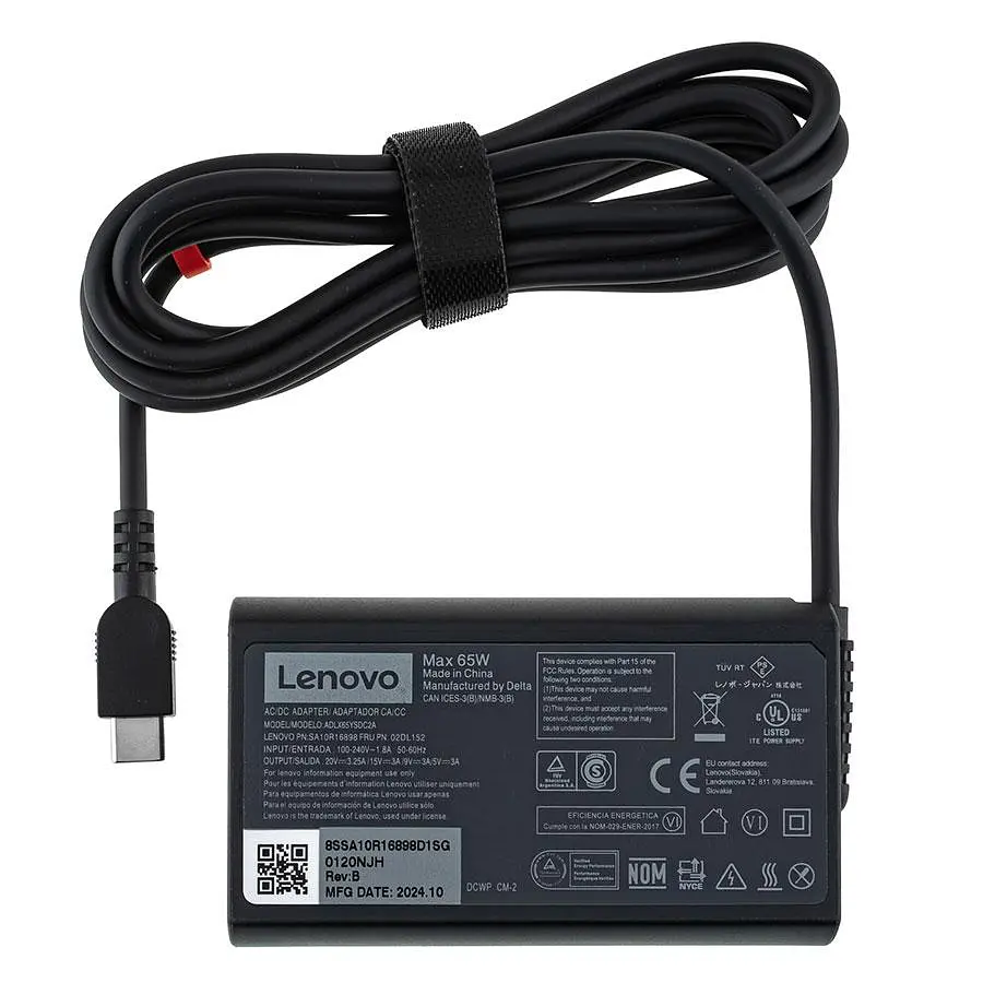 Блок живлення для ноутбука LENOVO TYPE-C 65W Чорний OVALE - фото 2
