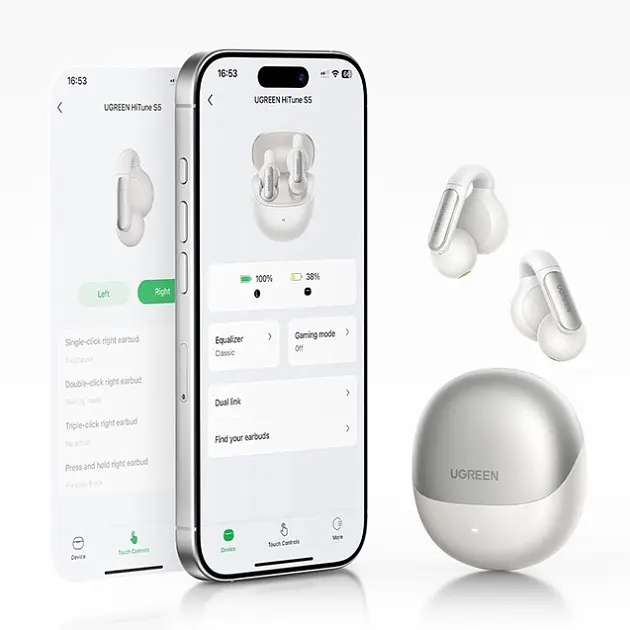 Навушники TWS UGREEN HiTune S5 Open Wearable (WS210) Білі - фото 6