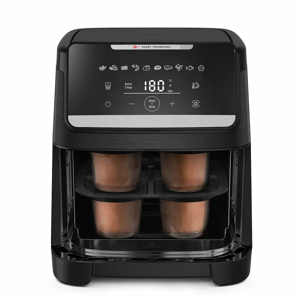 Tefal Мультипіч Tefal Easy Fry Silence XXL, 1800Вт, чаша-7, сенсорне керув., 10 програм, з віконцем, пластик, чорний - фото 4