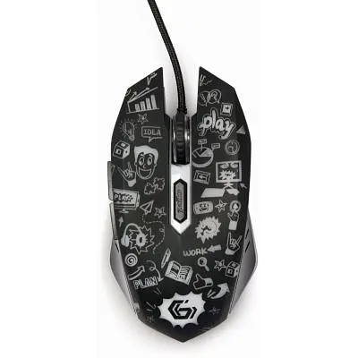 Комп'ютерна мишка Gembird (MUS-6B-GRAFIX-01) USB Black (MUS-6B-GRAFIX-01) - фото 3