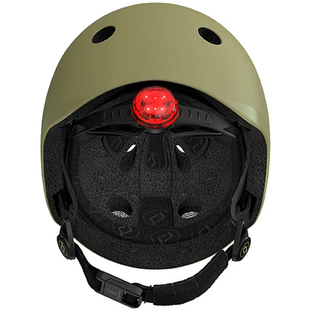 Шлем защитный детский Scoot and Ride с фонариком 51-53 см оливковый (SR-190605-OLIVE) - фото 8