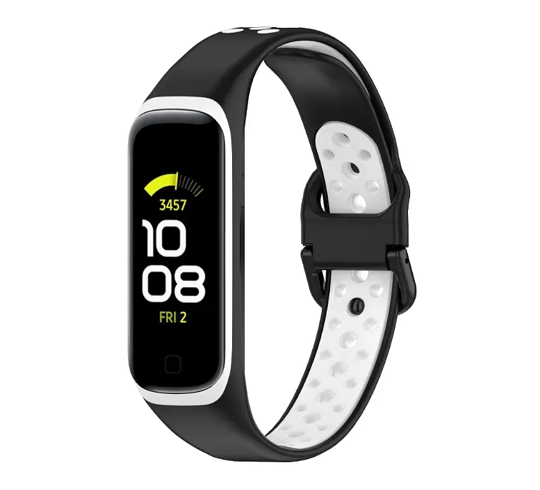 Спортивный ремешок Primo Perfor Sport для фитнес-браслета Samsung Galaxy Fit 2 (SM-R220) Black White - фото 2