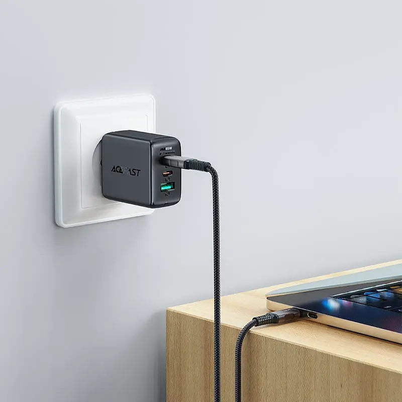 Кабель USB 4.0 Type-C M-M, 1 м 240W, Thunderbolt 3/4 compatible, C1-09 Чорний-сірий Acefast - фото 5