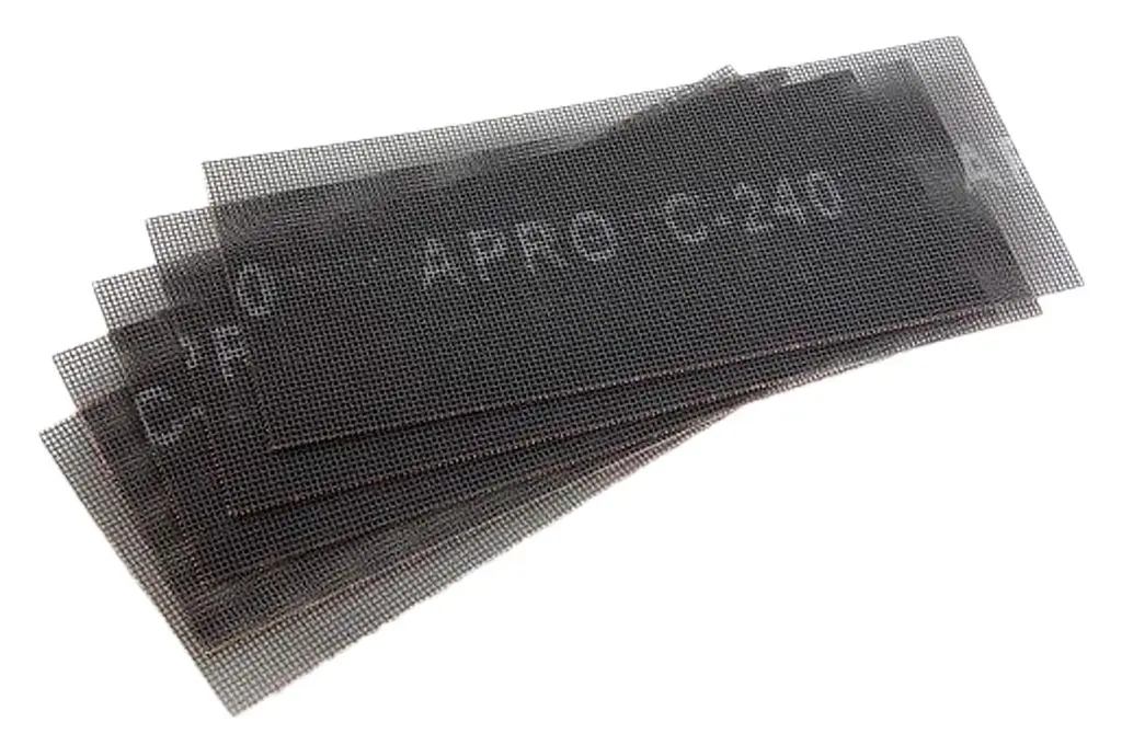 Сітка шліфувальна абразивна Apro 115 x 280 мм x Р240 PRO (в упаковці 5 шт.) - фото 3