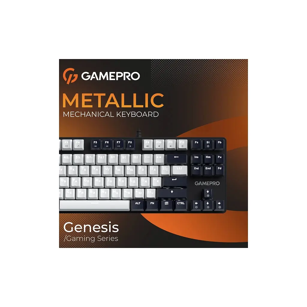 Клавіатура GamePro Genesis Metallic MK110B Outemu Red Switch USB UA Black (MK110B) - фото 7