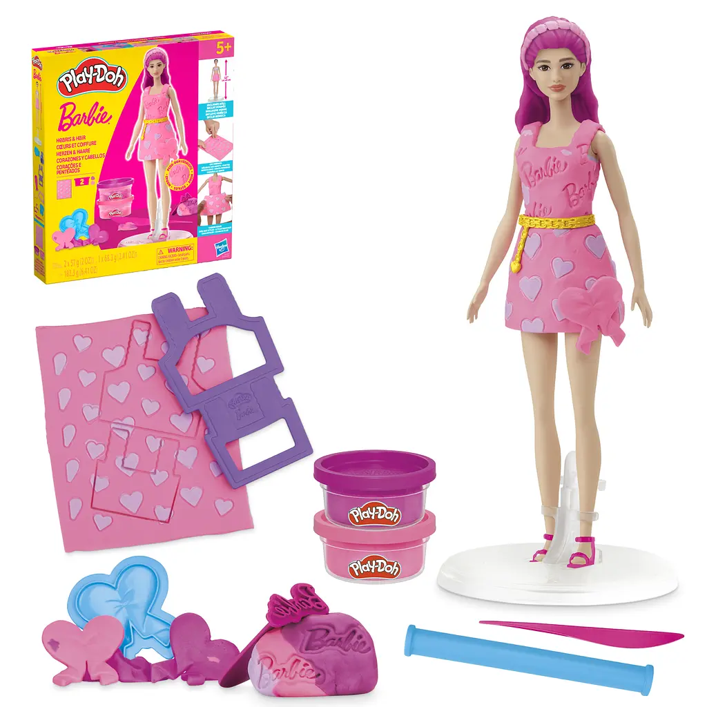  Набор для творчества с массой для лепки Hasbro Barbie. Сердца и волосы (G1357) - фото 9
