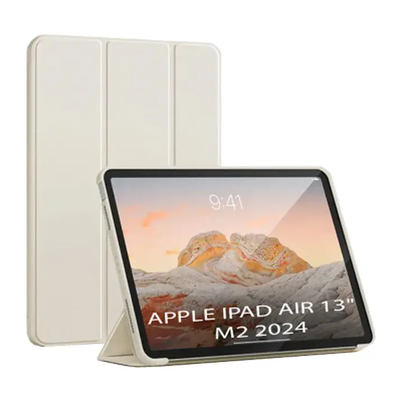 Чохол до планшета BeCover Tri Fold Soft TPU Silicone Apple iPad Air 13" M2/M3 (2024/2025) Beige (711740)