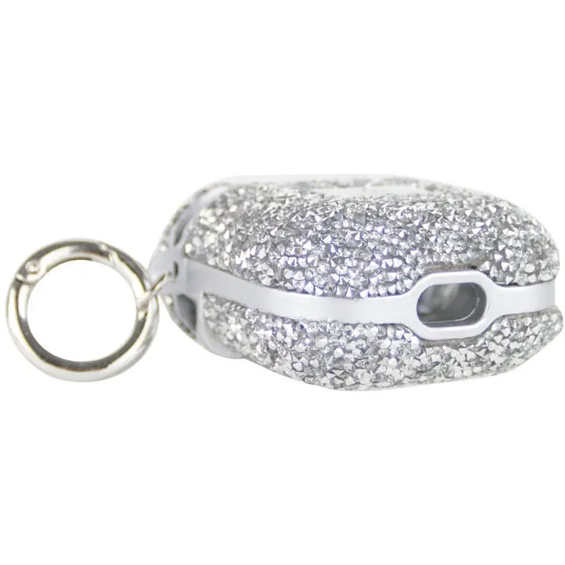 TPU чехол Bling World Rock Diamond для наушников AirPods 1/2 Серебряный - фото 5