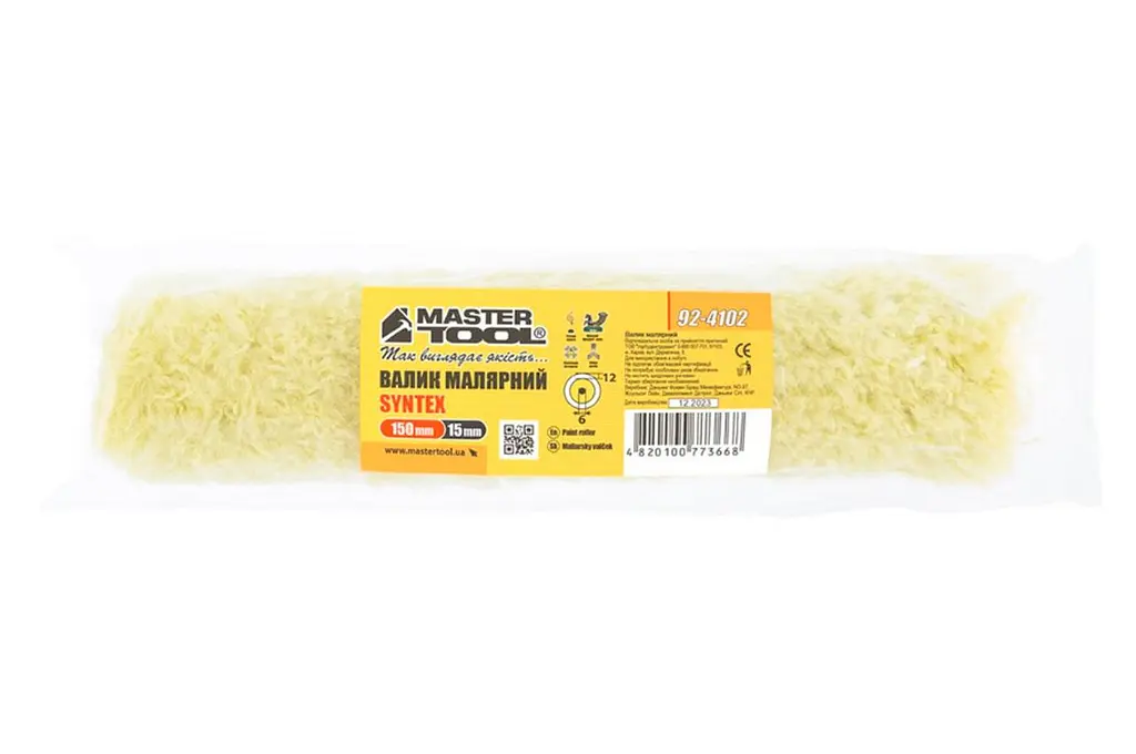 Валик малярський синтекс Mastertool 6х15х150 мм (в упаковці 10 шт.) - фото 3