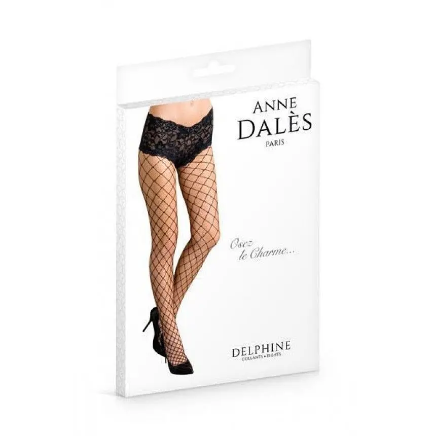Колготки Anne De Ales Delphine T1 з мереживними трусиками S чорні - фото 4